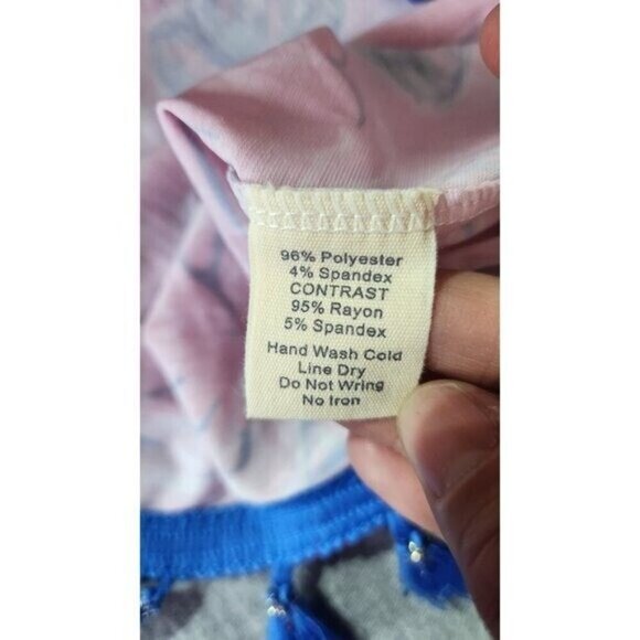 Simply Southern Sleeveless Pink Shells Blue Starfish Beachy Tassel  Dress Size M - Picture 6 of 6